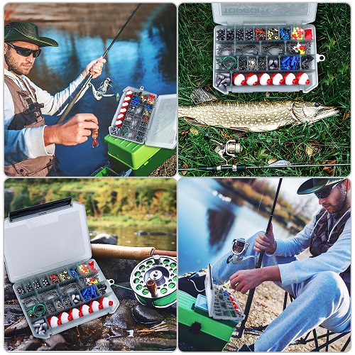 TOPFORT 228pcs Fishing Accessories Kit