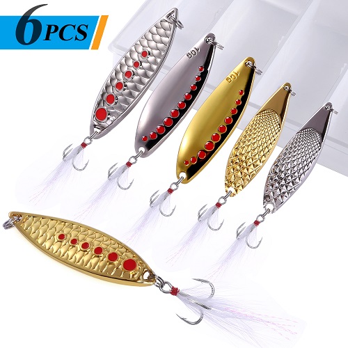 TOPFORT Fishing Lures - 6pcs fishing spoon